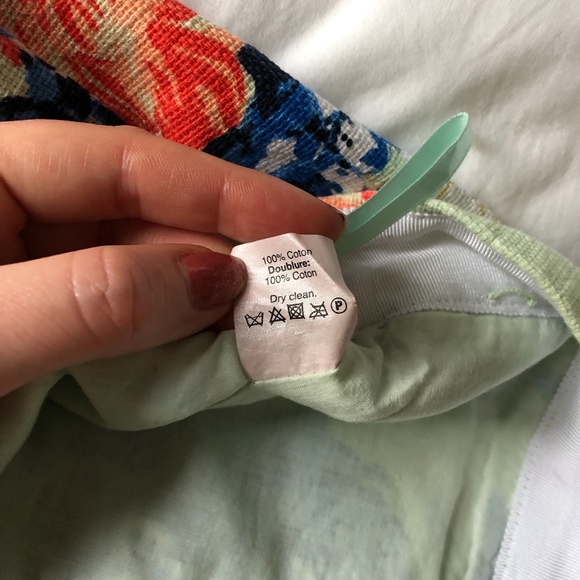 JCREW 100% Cotton Floral High Waisted Pencil Skirt - Picture 6 of 6